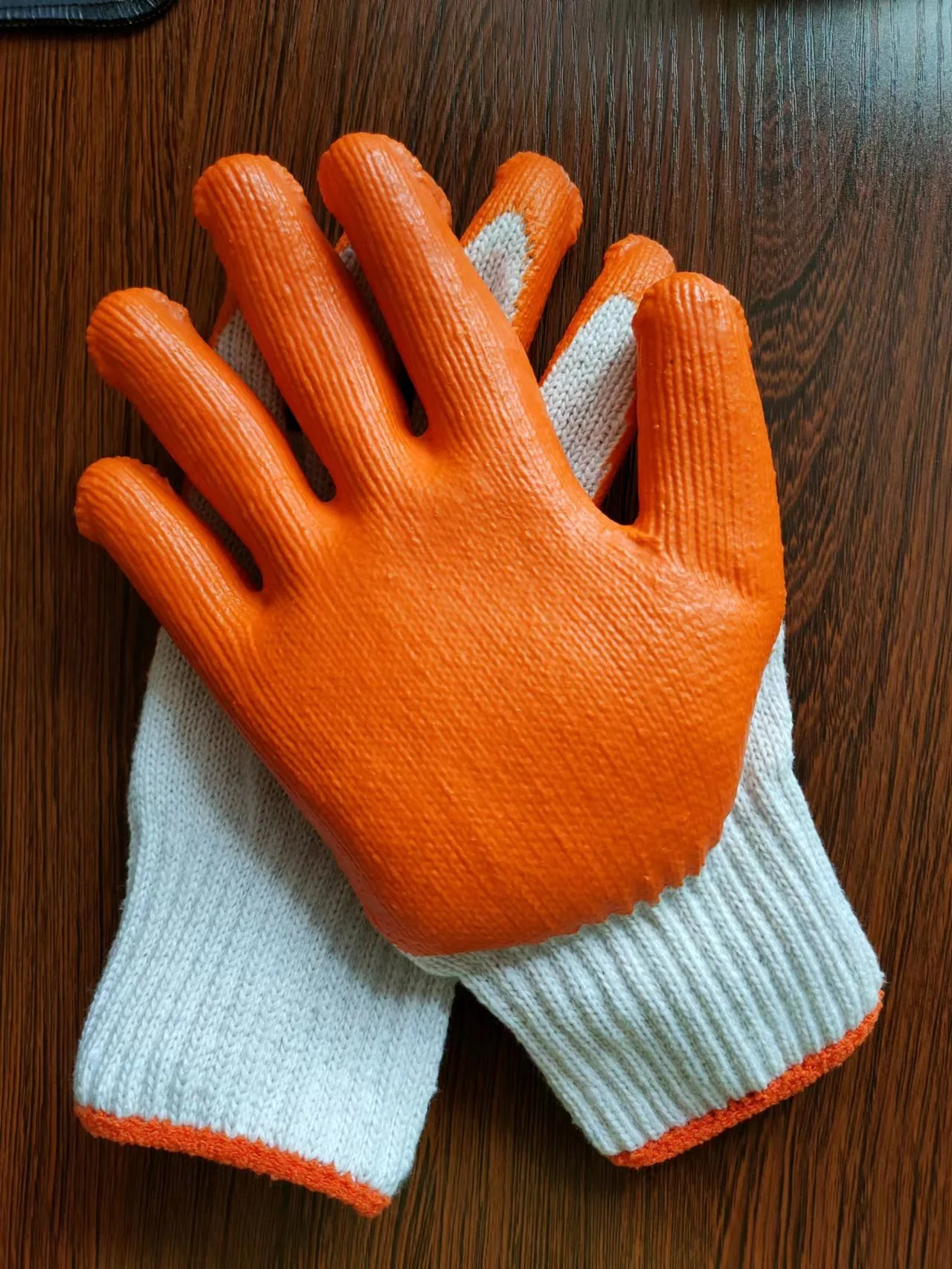 Cotton Thread Knitted Latex Palm Coated Safety Work Gloves