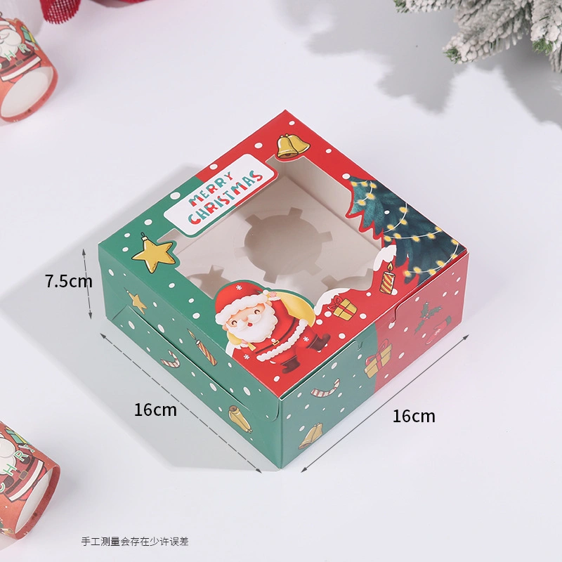 Wholesale/Supplier Cake Chocolate Printed Box PVC Paper Christmas Window Boxes for Cookie