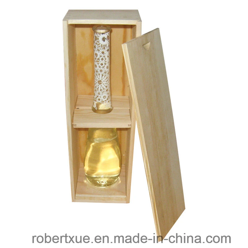 Hot Sell Luxurious Wooden Champagne Wine Box Single Bottled Gift Box