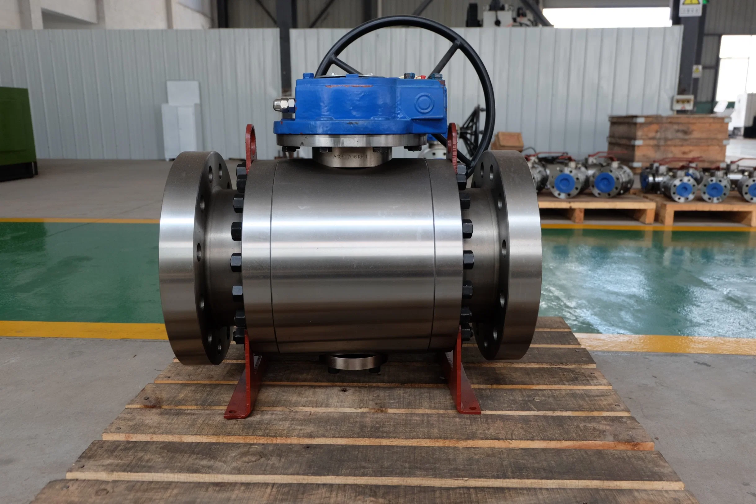 API 6D 316ss Large Cast/Forged Stainless Steel Turbine/Electric Trunnion Ball Valve Fire Damper