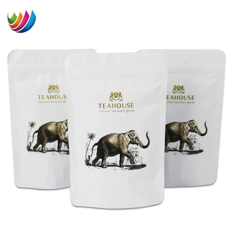 China Manufacturer Customized Printing Ziplock Plastic Stand up Pouch Coffee Food Packaging Bag with Resealable Zipper