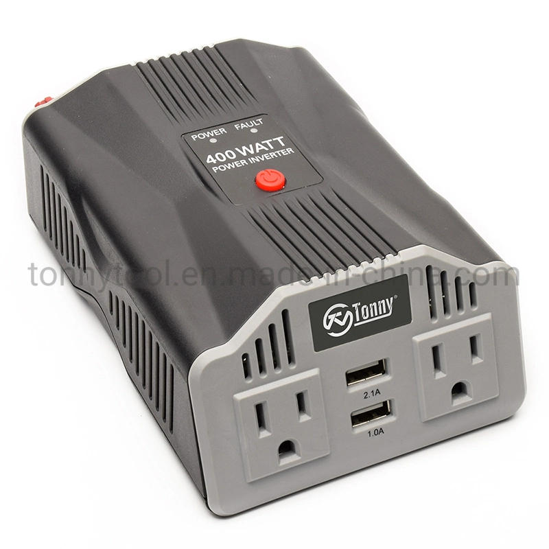 400W Car Power Inverter DC 12V to AC 110V Car Adapter with 5V 3.1A 2 USB Charging Ports