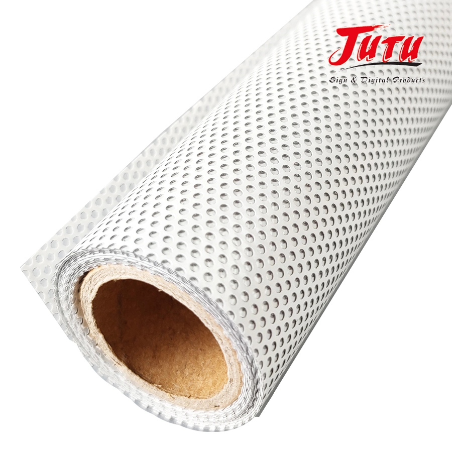 Adhesive Sticker 1.52*50 M Advertising Material Perforated PVC Self-Adhesive Vinyl Window Film