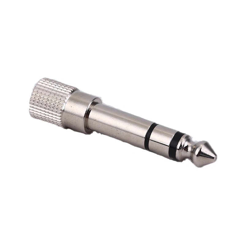 Auto Manufacture CNC Lathe Custom Machining 6.3mm to 3.5mm Plug Audio Video Aluminium Adapter Plug Audio Headphone Adapter Plug Accessories