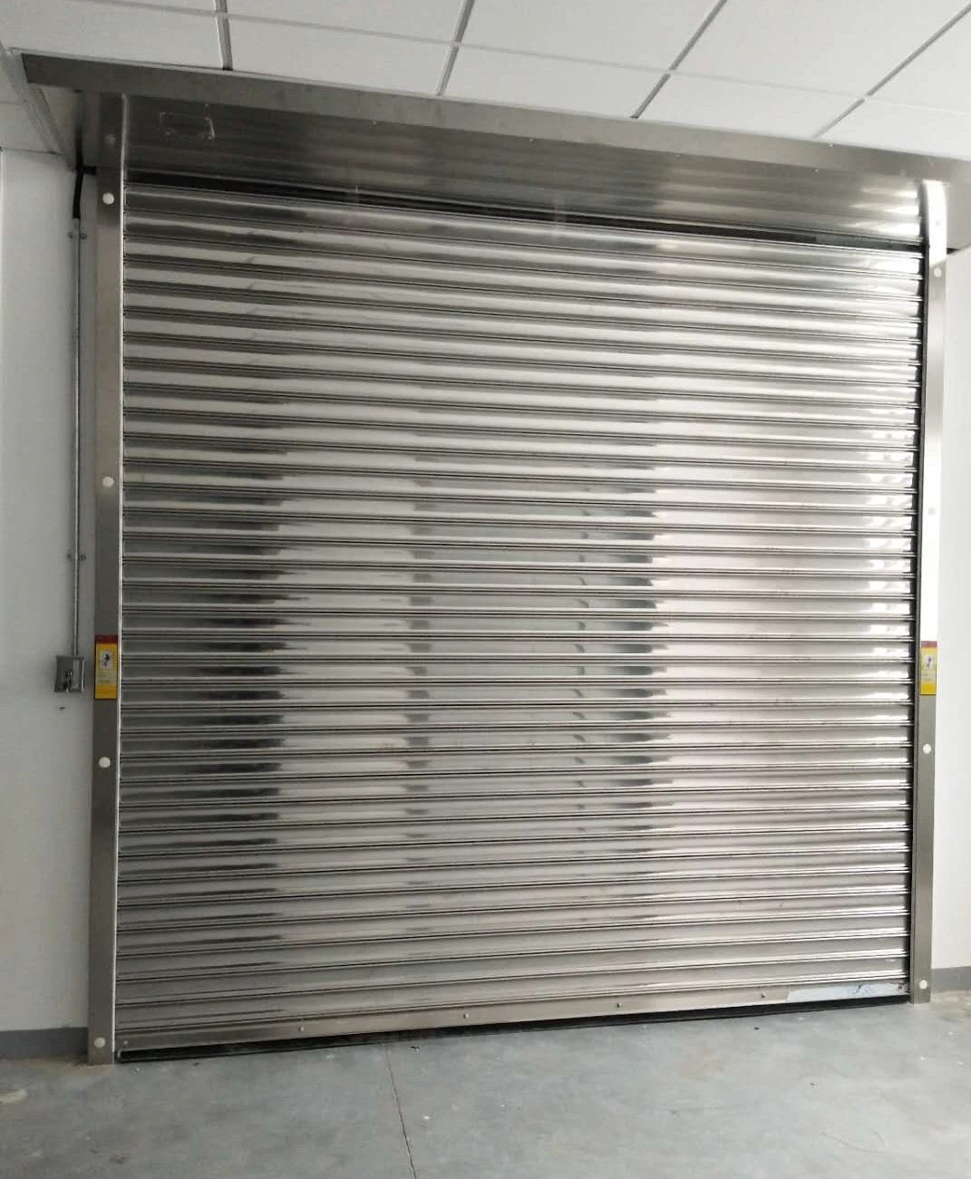 Industrial Exterior Automatic Aluminum Alloy Metal Motorized Overhead Electric Automation Manual Retractable Foam Aluminum Rolling Roller Shutter Steel Door