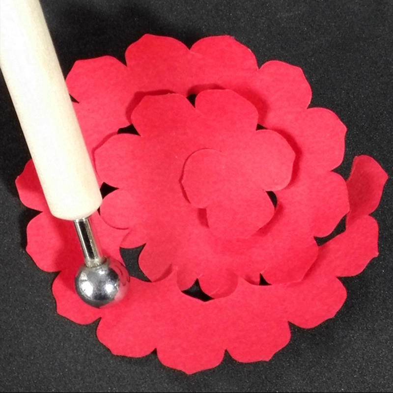 3D Decoração de flores de papel DIY Embarcações artesanais Kit de material de grandes bobinas de Rose