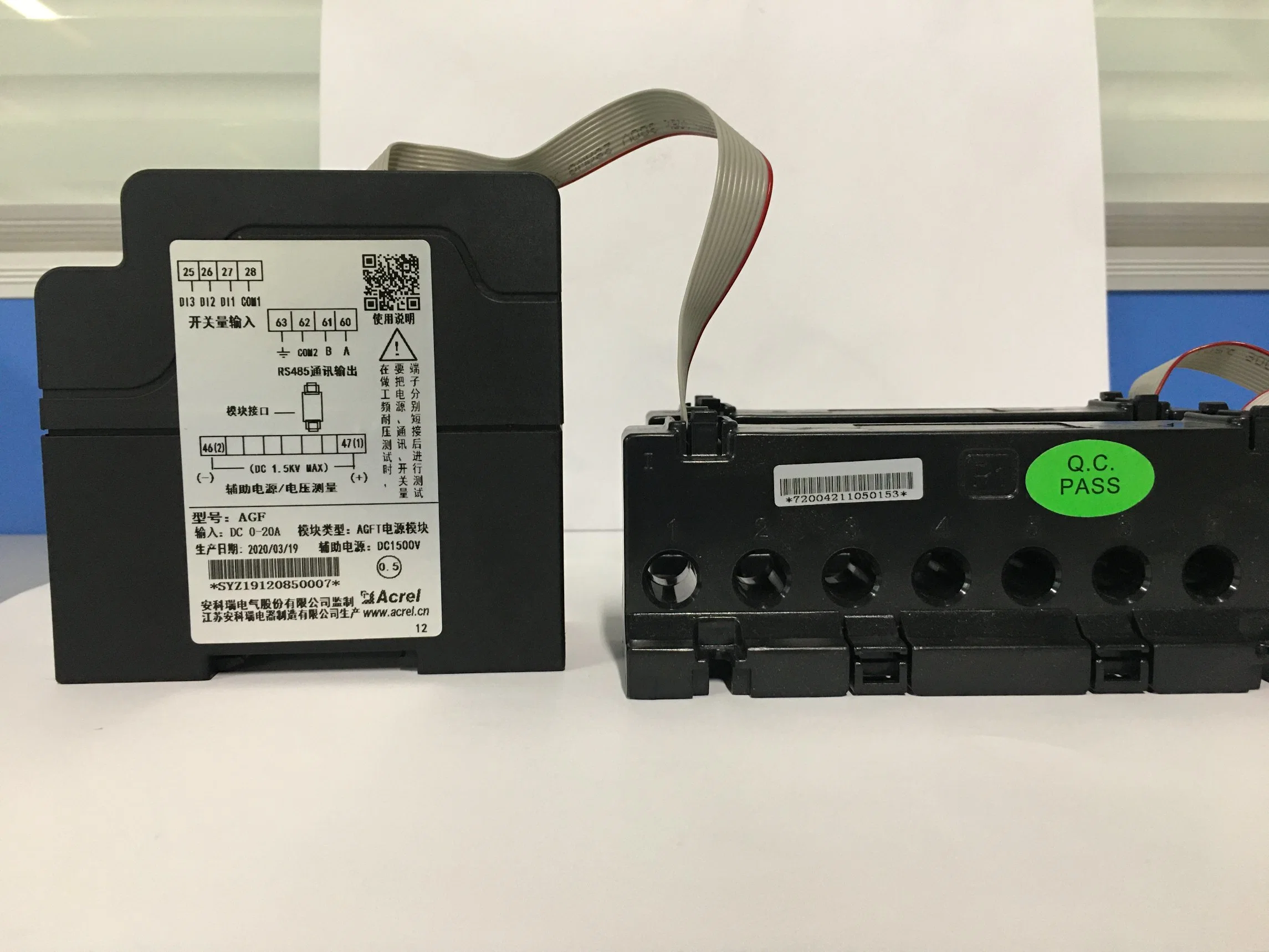 Acrel Agf-M24t DIN Rail Perforation Type PV Confluence Acquisition Device for Solar String Monitoring with RS485 Modbus Communication Port