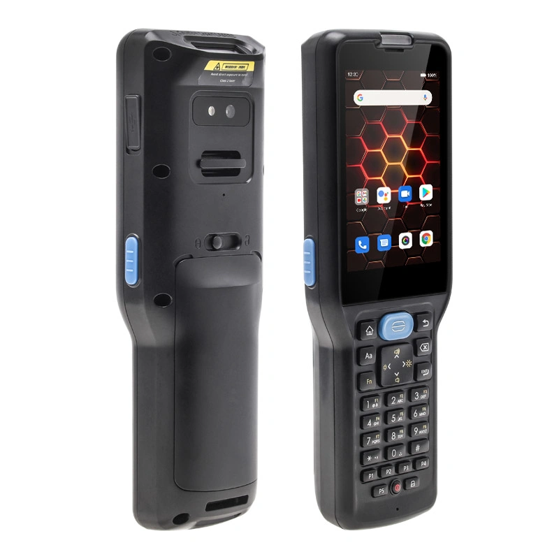 4G حزمة مقاومة للماء PDA Android 12 2D Barcode Scanner مع لوحة مفاتيح NFC و T9