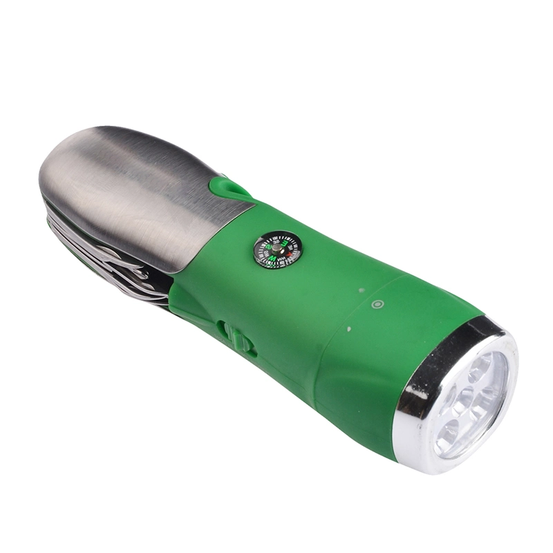 Nuevos productos de plástico linterna LED con brújula, regalo promocional Multi-Tools Linterna