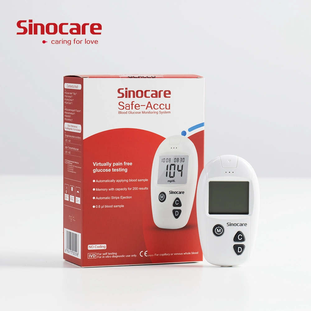 Sinocare Diabetic Test Strips Hospital Electronic Digital Blood Meter Blood Glucose Meter Price