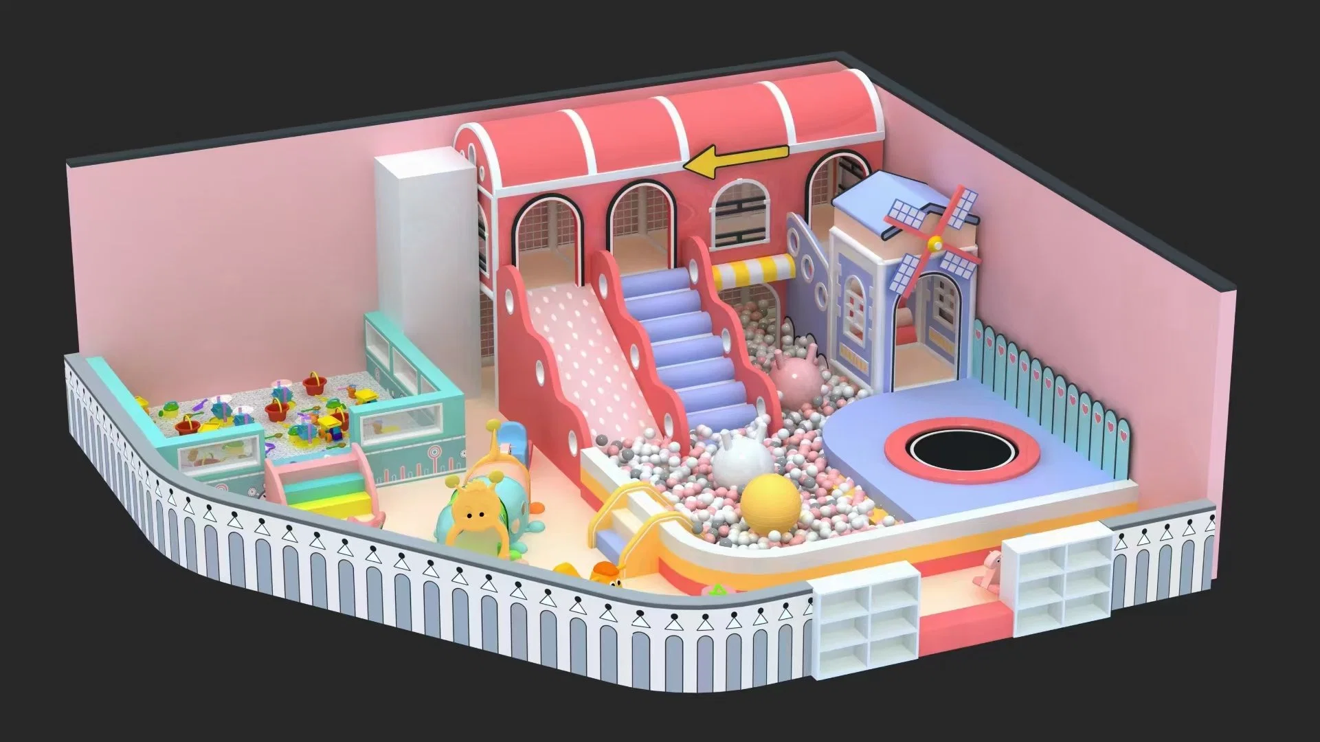 Le Château intérieur Tqb003 Naughty enfants Terrain de jeux intérieur de l'équipement pour l'Amusement