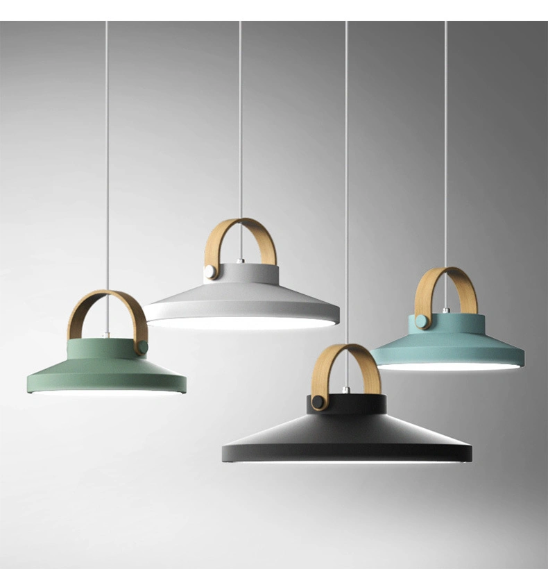 Nordic Pendant Lamp for Bedroom Dining Room Cille Scandinavian Wood Handle Pendant Light (WH-AP-349)