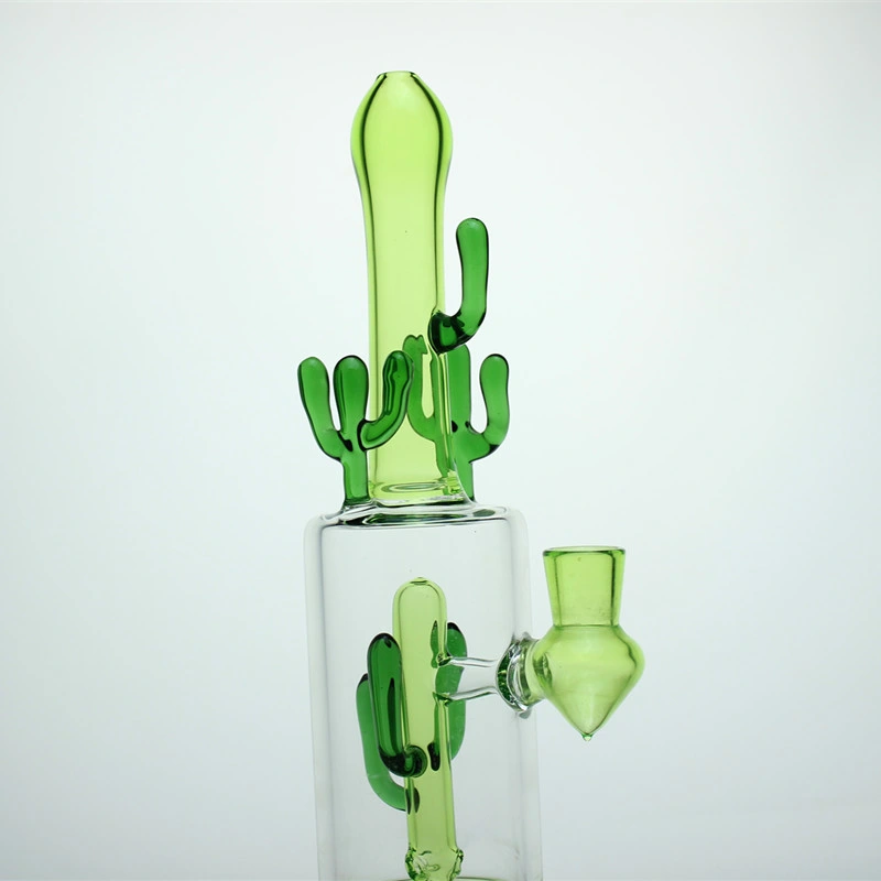 Green Cactus Glass DAB Rig Creative Hookah Custom Tobacco Pipe