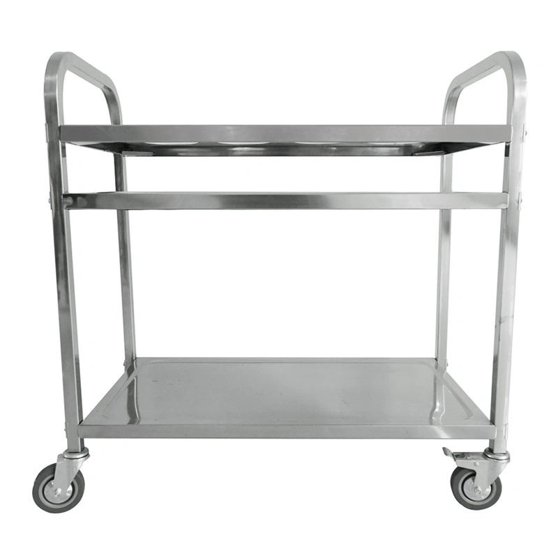 New Design Hot Sale 2 Tiers Square Tube Wagon Trolley with TPR Wheel