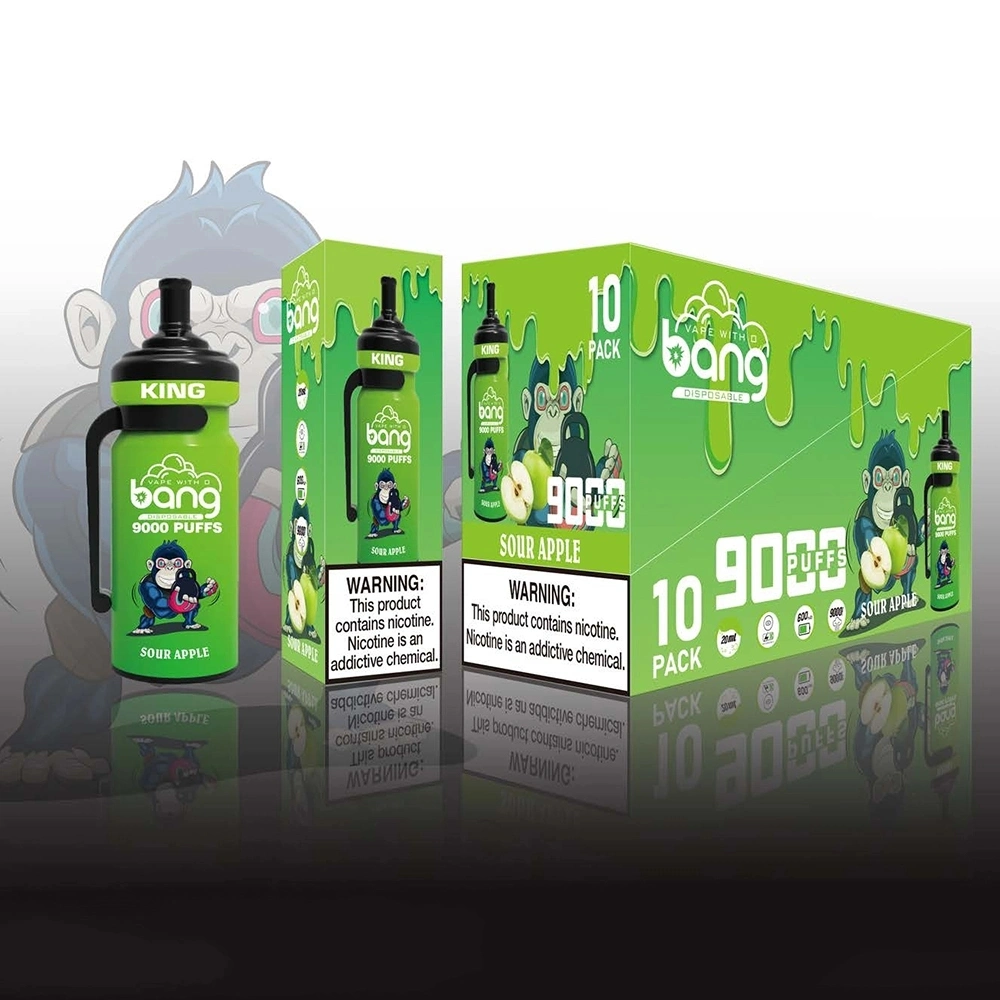 Profitez de la même boisson originale Bang King 9000 Puffs bouteille Vape jetable Appareil à dosettes 9K puffs réservoir Prix usine