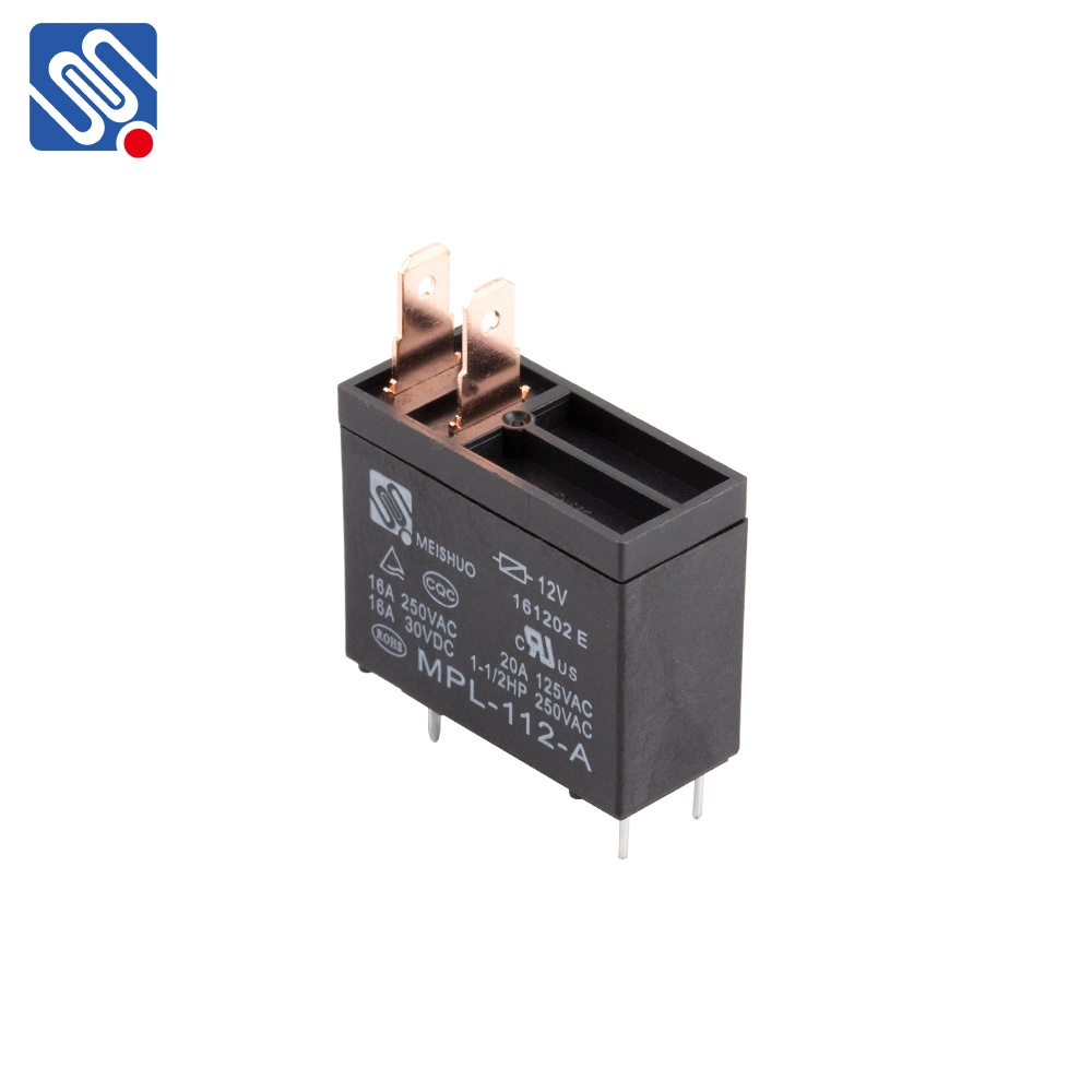 Meishuo Mpl-112-a 12V DC Relay 16A/250VAC Mini PCB QC Power 20A 125VAC 4pin Electrical Relay