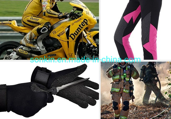 Kevlar Nylon Spandex Blended Wear Resistant Cut-Resistant and Anti-Slip Flame Retardant Fabric