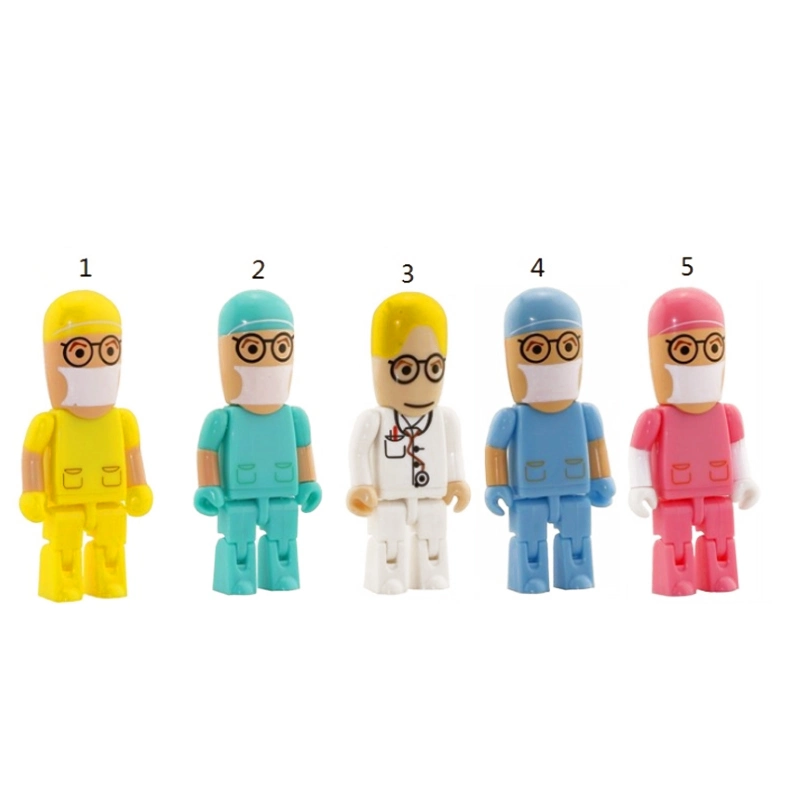 Promotion Gift Cartoon Plastic Doctor Shape Desktop Trinkets USB Flash Drive