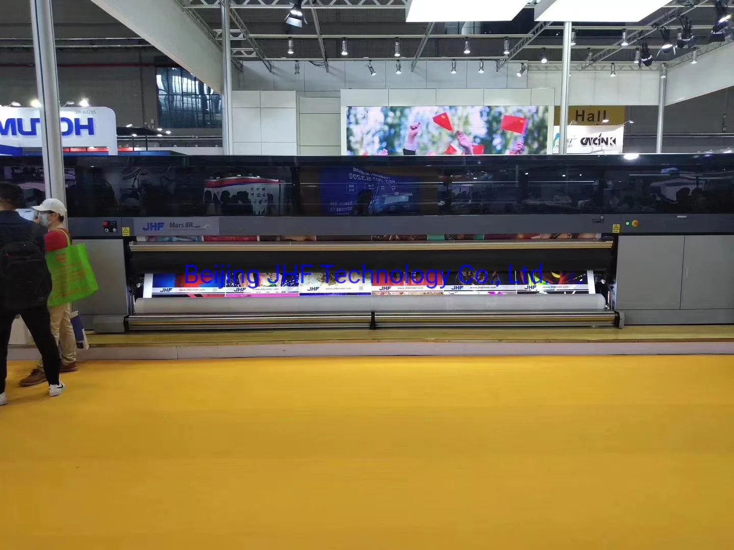 Nuevo Modelo Chino Fabricación/Híbrido/ Flatbed/Roll to Roll Mars 8R UV Impresora industrial con 16 metros de ancho 5 cabezal de impresión industrial doble 8 Color