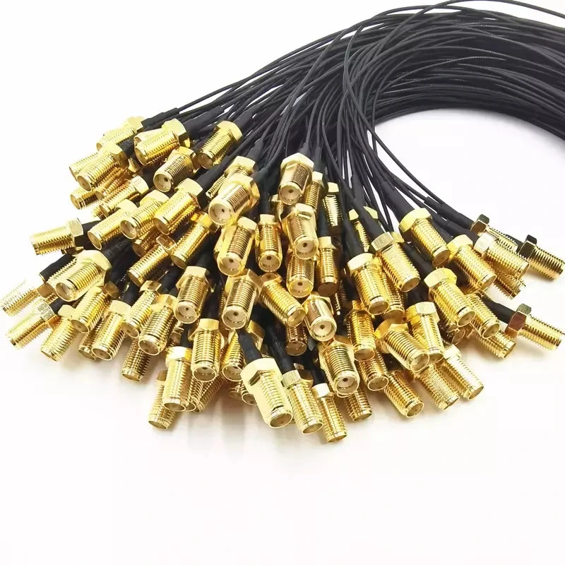 High Performance Topwave RF Coaxial Cable Assembly DC-6GHz Cabling with Dual Ends Gold-Plated SMA Female to Ipex Ufl Connector