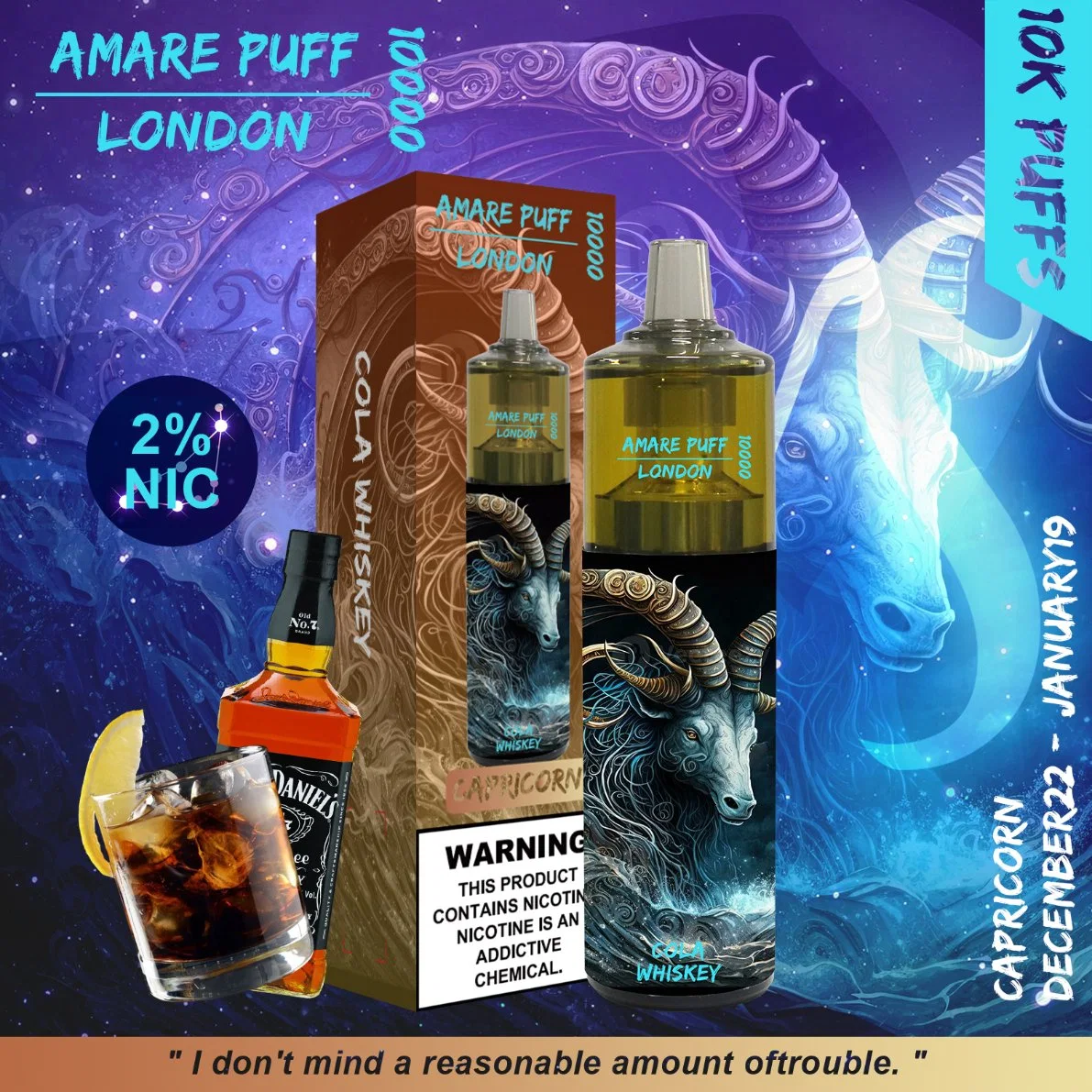 AMAE Puff London 10000 Puffs VAPE Pen Bar 20ml Mesh Flujo de aire de bobina ajustable Gorilla King VAPE Infy