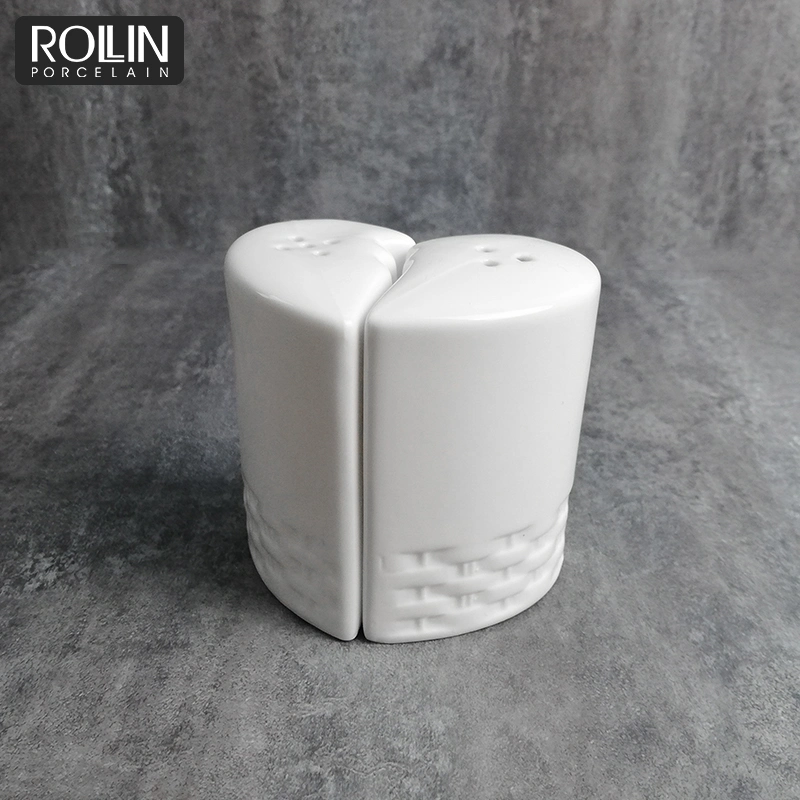 Restaurante Agitador Branco Porcelana Conjunto Saleiro Pepper Shaker