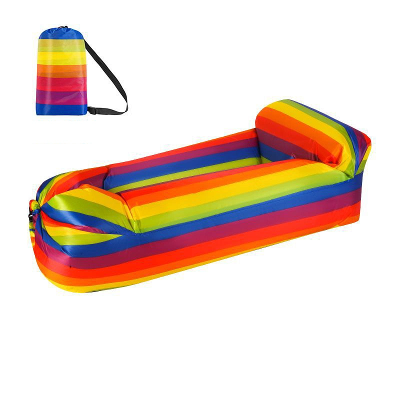 Extérieur Lazy personne Inflatable canapé lit pliant portable coussin d'air Matelas de camping pique-nique Air Bed pas de gonflage