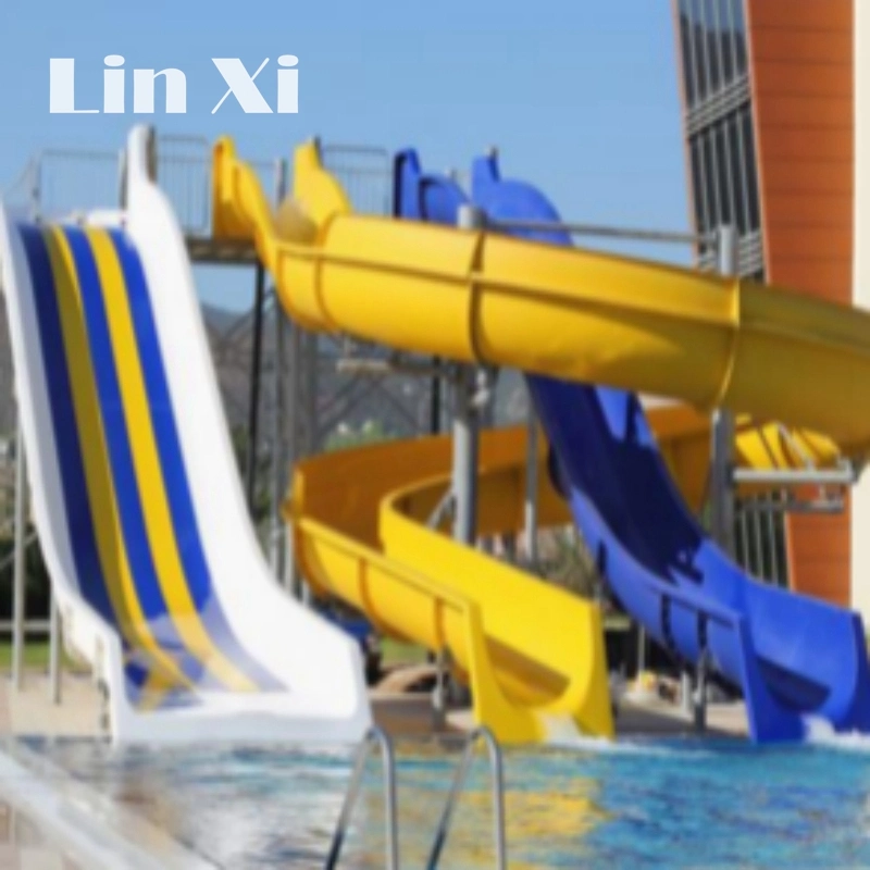 Customized New Adult Water Park Equipment, Children's High-Altitude Fiberglass Rotary Slide