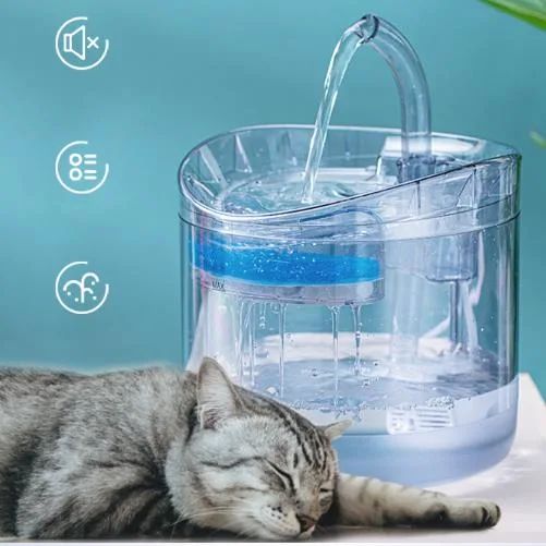 Pet Supplies Pet Pet Pet Perro de 2L plazas Dispensador de agua pequeño Fuente de agua de inducción inteligente automática para mascotas