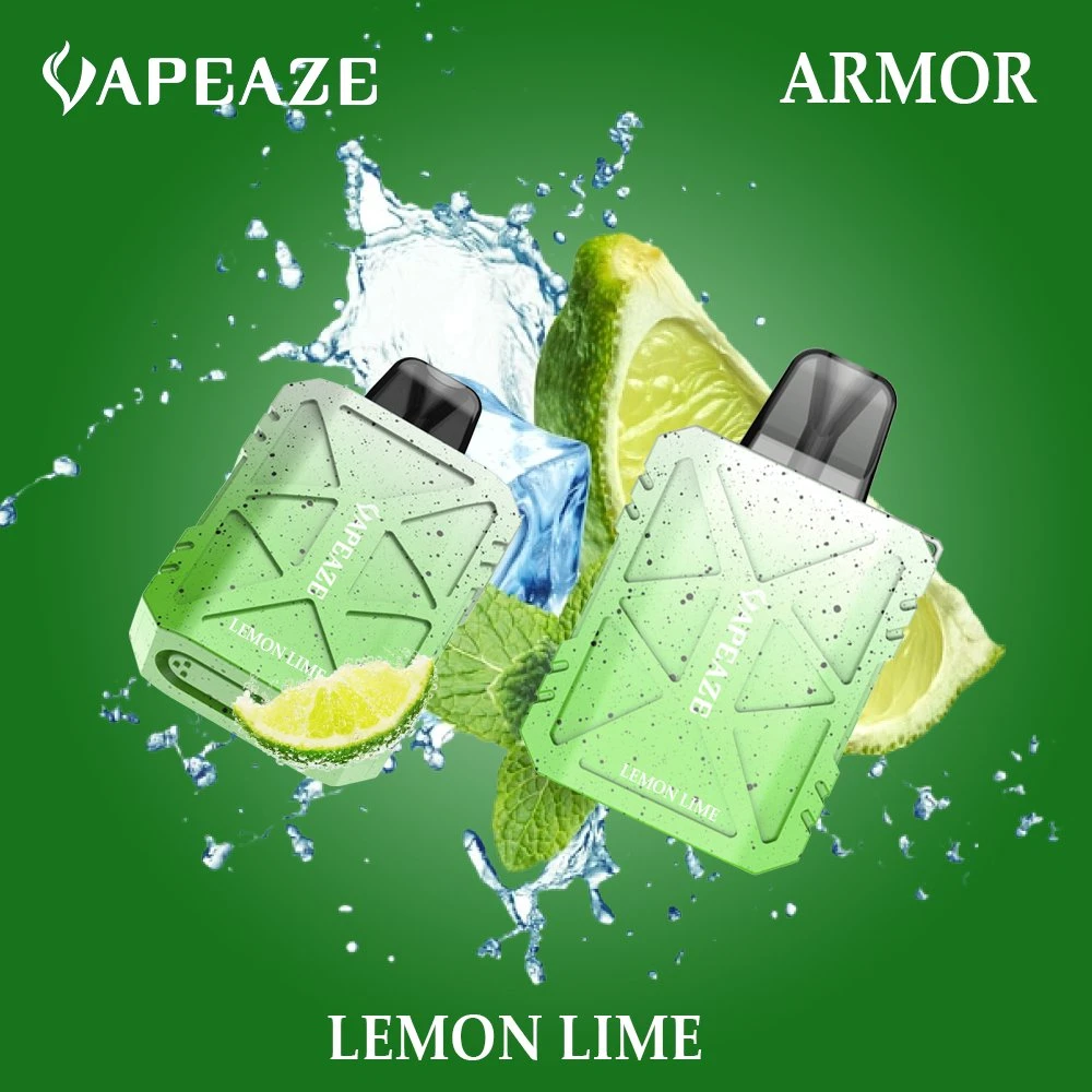 2023 وصول جملة جديدة أنا أتدخن Vapeaze Armor 600 Puff OEM 1.2 أوم ملف شبكي 600 Puff 2% 20 ملغ نيكوتين ملحي 2 مل عبوة فاب قابلة للتصرف جهاز سجائر إلكترونية جملة أنا أتدخن