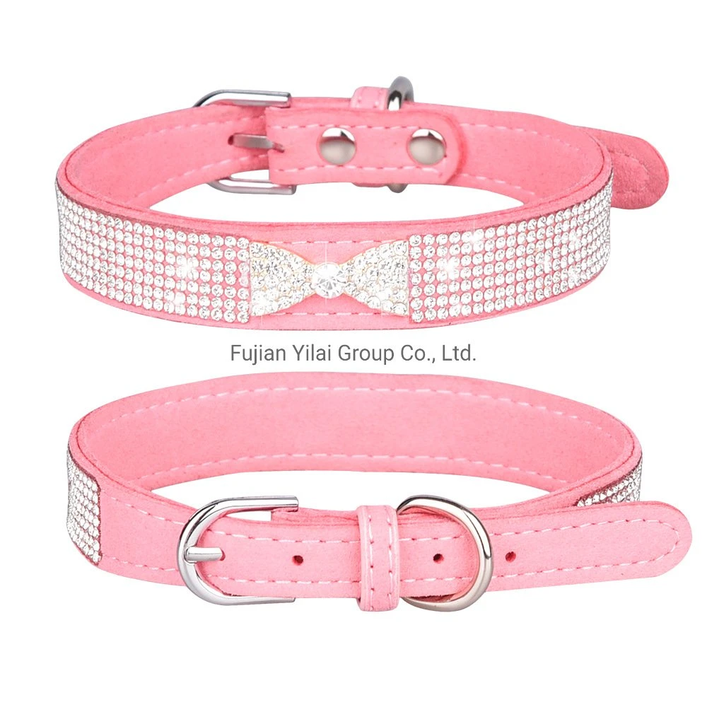 Bright Strass Diamant Hundehalsband Bling Juwelen Schleife Krone Haustier Katzenringe Mit Schmuck Tierzubehör Zubehör