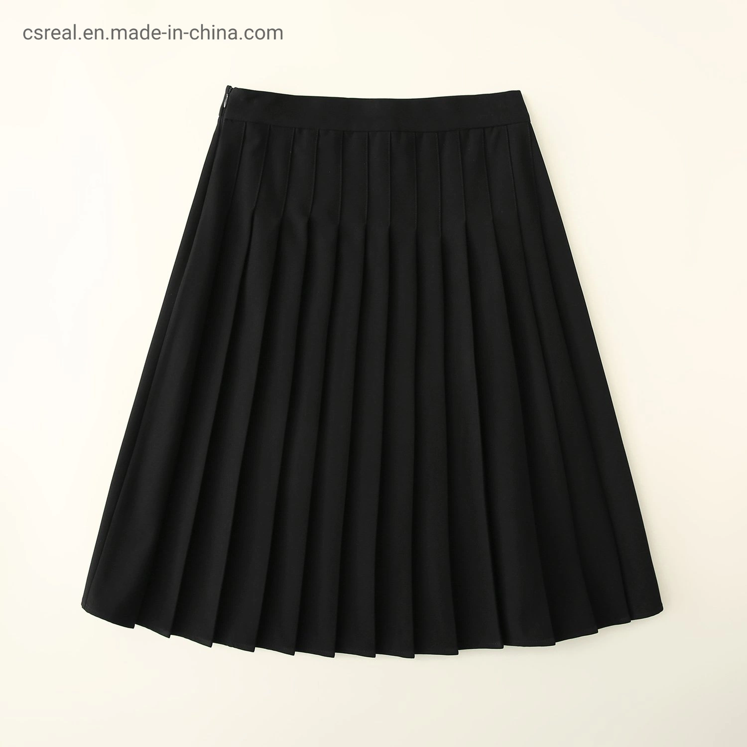 Girl Children Clothing Fashion Black Woven Pleat Skirt Wear