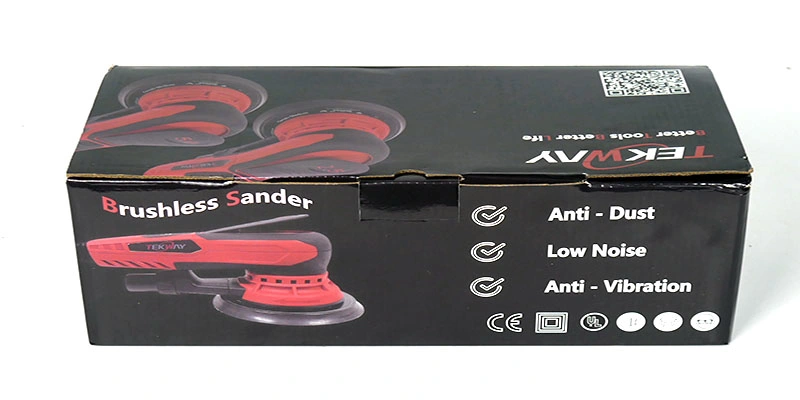 Tekway 220V Sander 75mm Portable Plug-in 5,0/2,5 Sandoras orbitales aleatorias Lijadora eléctrica sin escobillas Orbital para madera de coche