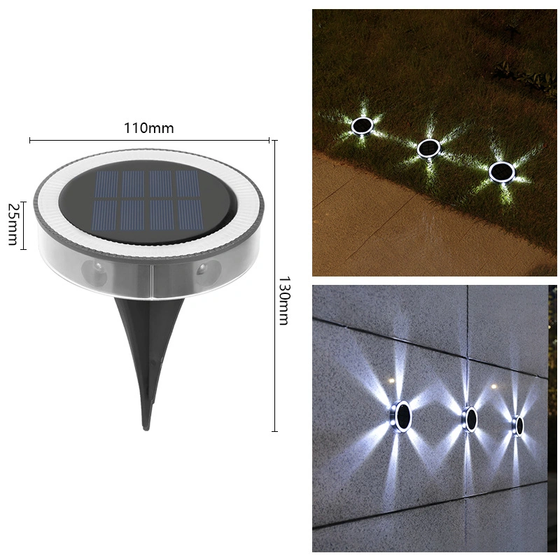 Système d'énergie solaire Lumière solaire souterraine Lampes LED Lumières extérieures Éclairage de pelouse