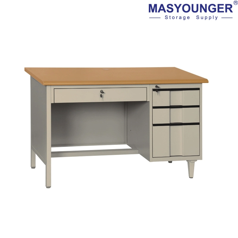 Office Furniture Kd Structure Steel Office Table Computer Desk with 3 Drawer