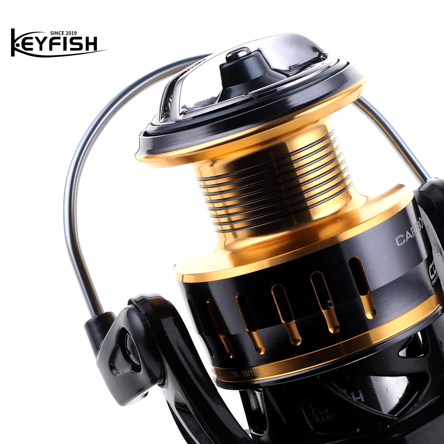 Keyfish Full Carbon Body Pecha Saltwater Reel Power Handle Reel Max Drag 33lb CNC Handle + Alum Round Knob Spinning Reel