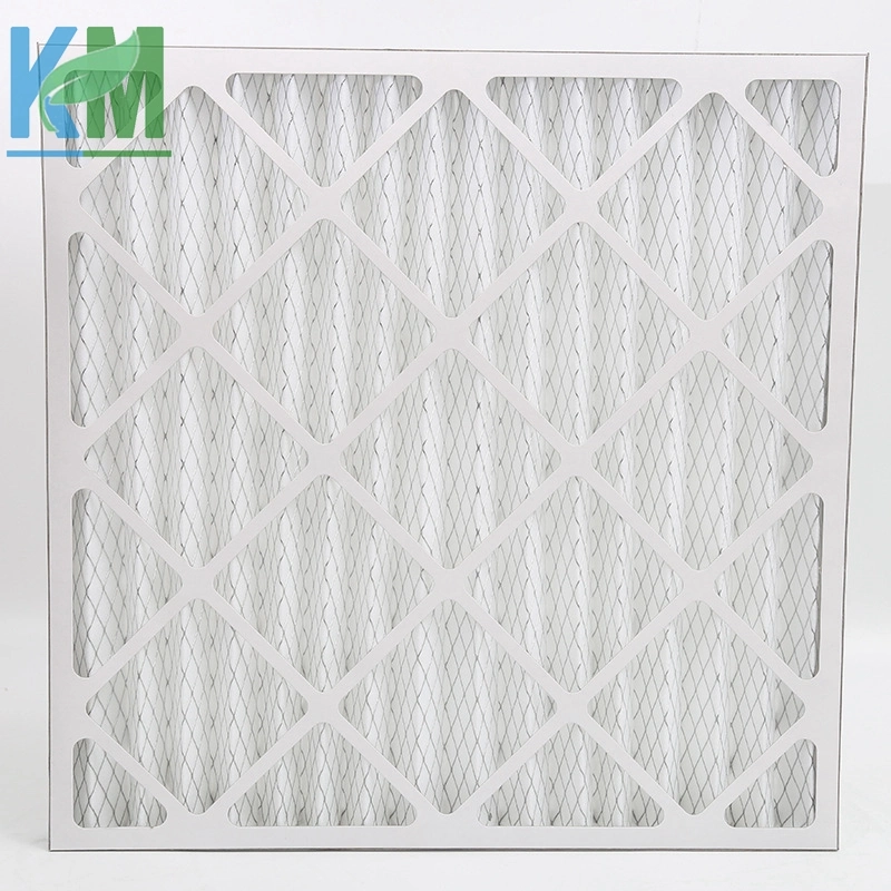 Cardbord Foldaway Pre Filter Mesh Pleated Filter Merv 8 Paper Frame Sythetic Fiber Air Filter