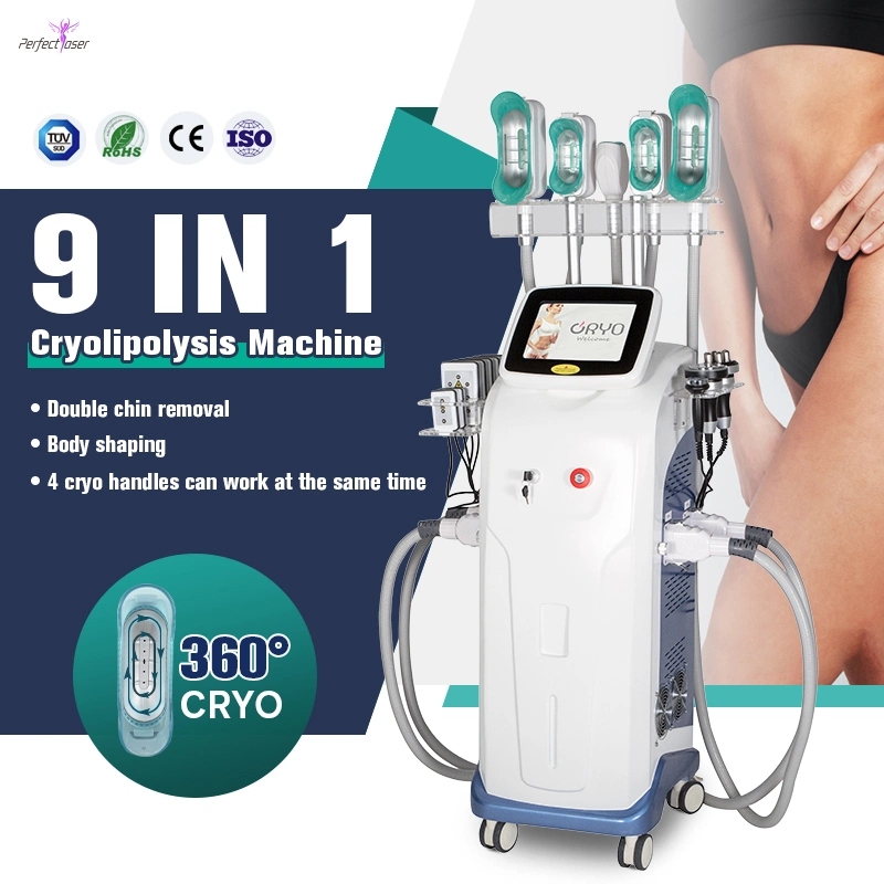 360° Cryolipolysis Cryolipolise Slimming Fat Freezing Weight Loss Freeze Cryo Lipo Laser Beauty Vacuum Therapy Cavitation RF Cool Body Sculpting (Лазерная космет Машина