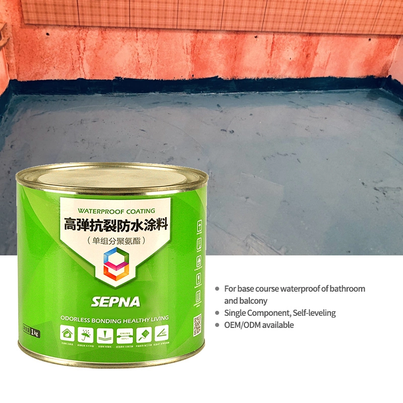 Single Package Self Leveling Exposed Polyurethane Waterproofing Coatings for Basement Pavement