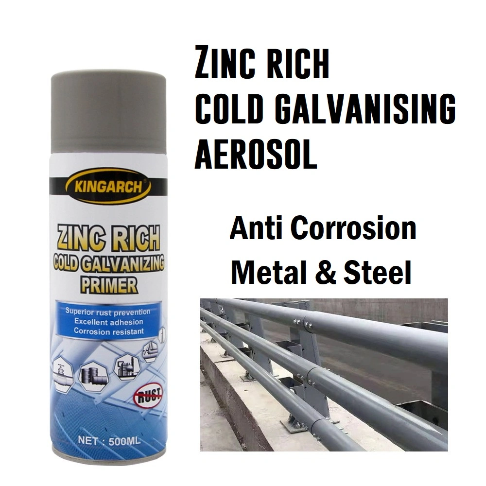 Instant Cold Galvanize Spray Paint Light Gray Zinc Rich Compound