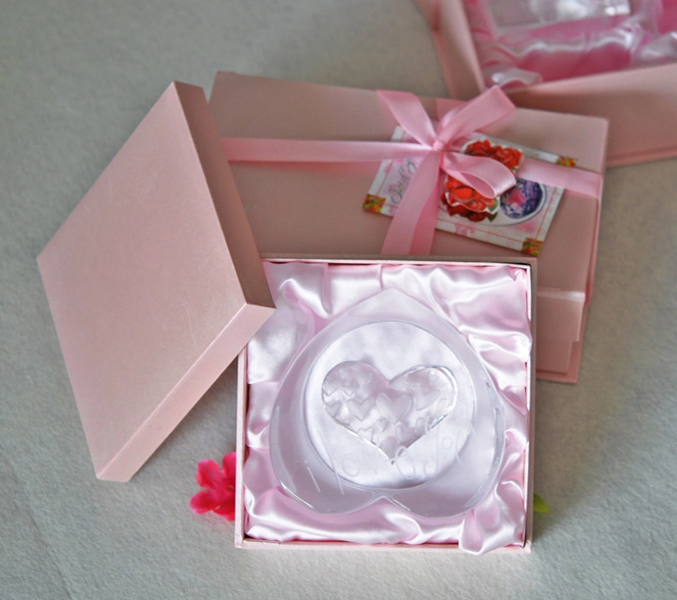 Love Shape Acrylic Crystal Wedding Gifts with Engraved Photo