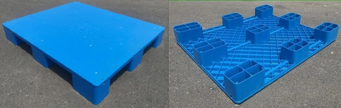 1200X1000mm High quality/High cost performance  Nine Feet Flat Top Single Face Plastic Pallet