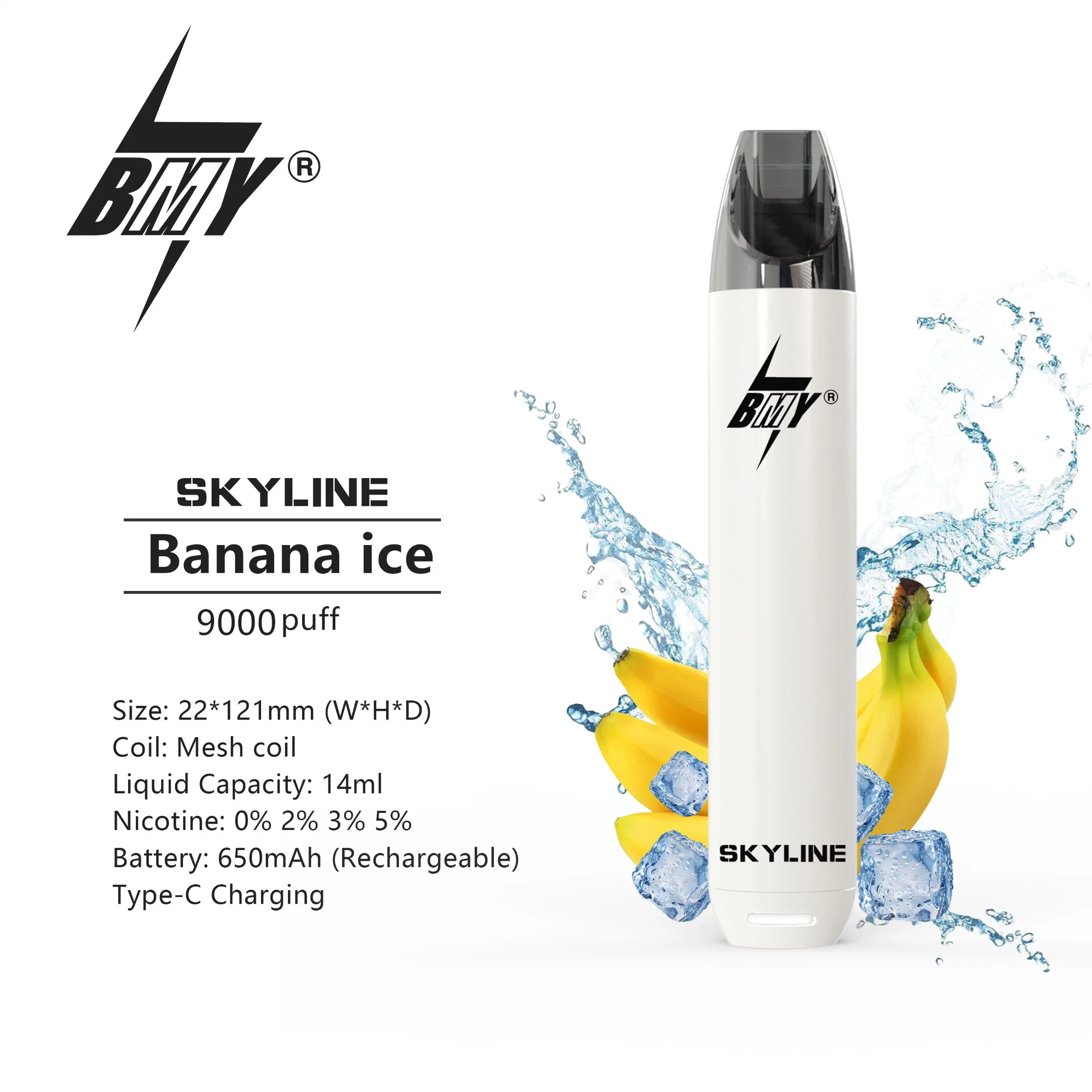 Bmy-Skyline High quality/High cost performance  Mesh Coil Vape 25 Kinds Flavor Ecig OEM/ODM Disposable/Chargeable Pen Vape