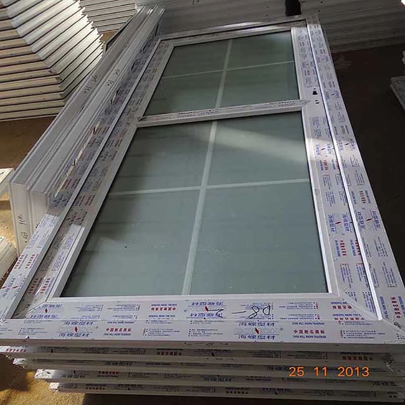 Interior PVC Fiberglass Glass Window Door Price Foshan Factory