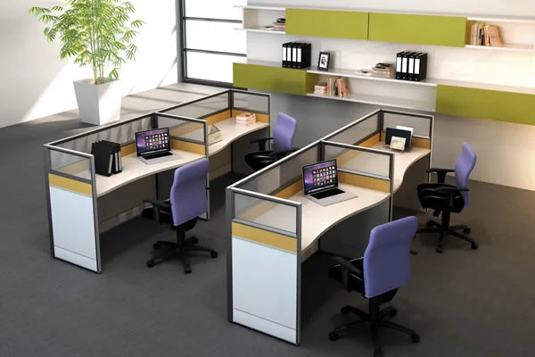 Modern Curved Office Workstation Modular Office Partition Desk (SZ-WS927)