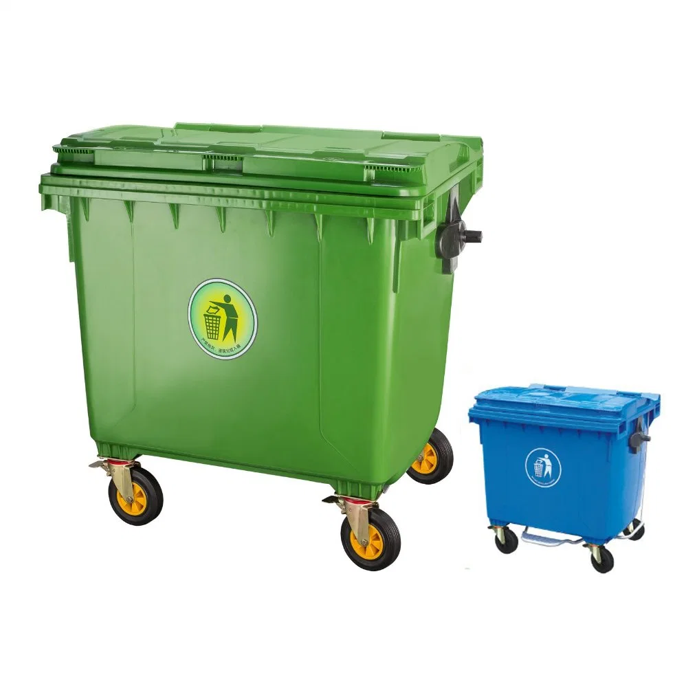 Plastic Wheeled Recycle Waste 1100L Bin Trash Can for Sale