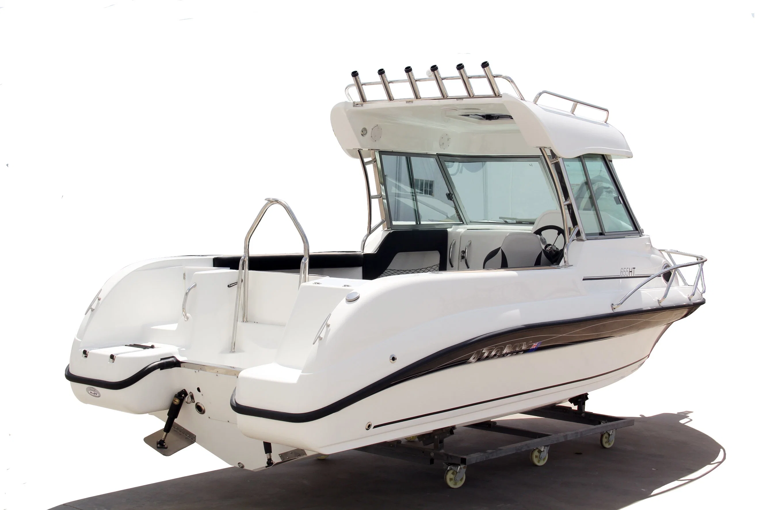 Factory Fiberglass Motor Yacht Speed Boat for 7 Passengers