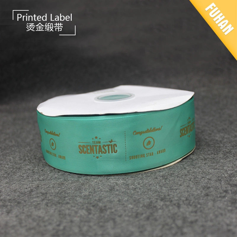 Customized Colorful Hot Stamp Printed Satin Ribbon