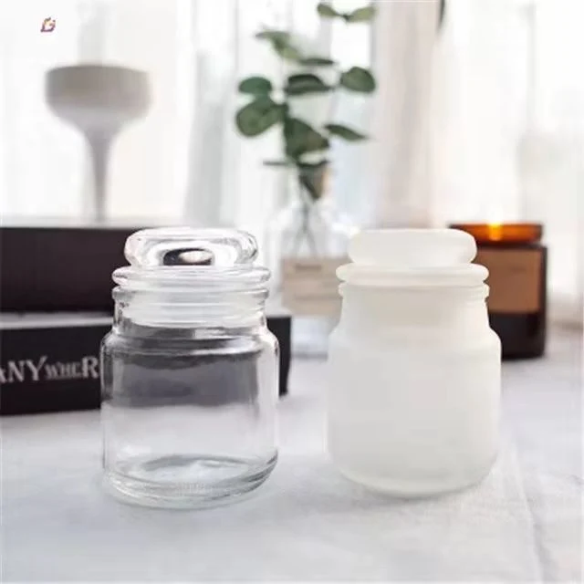 Wholesale/Supplier Glass Jars Candle Making Frosted Glass Candle Jars with Lid
