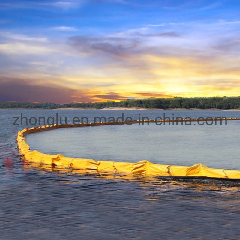 Buena estabilidad Boom flotante resistente al agua Petróleo contención de derrames Boom Geotextil Cortina de PVC para contaminación del agua